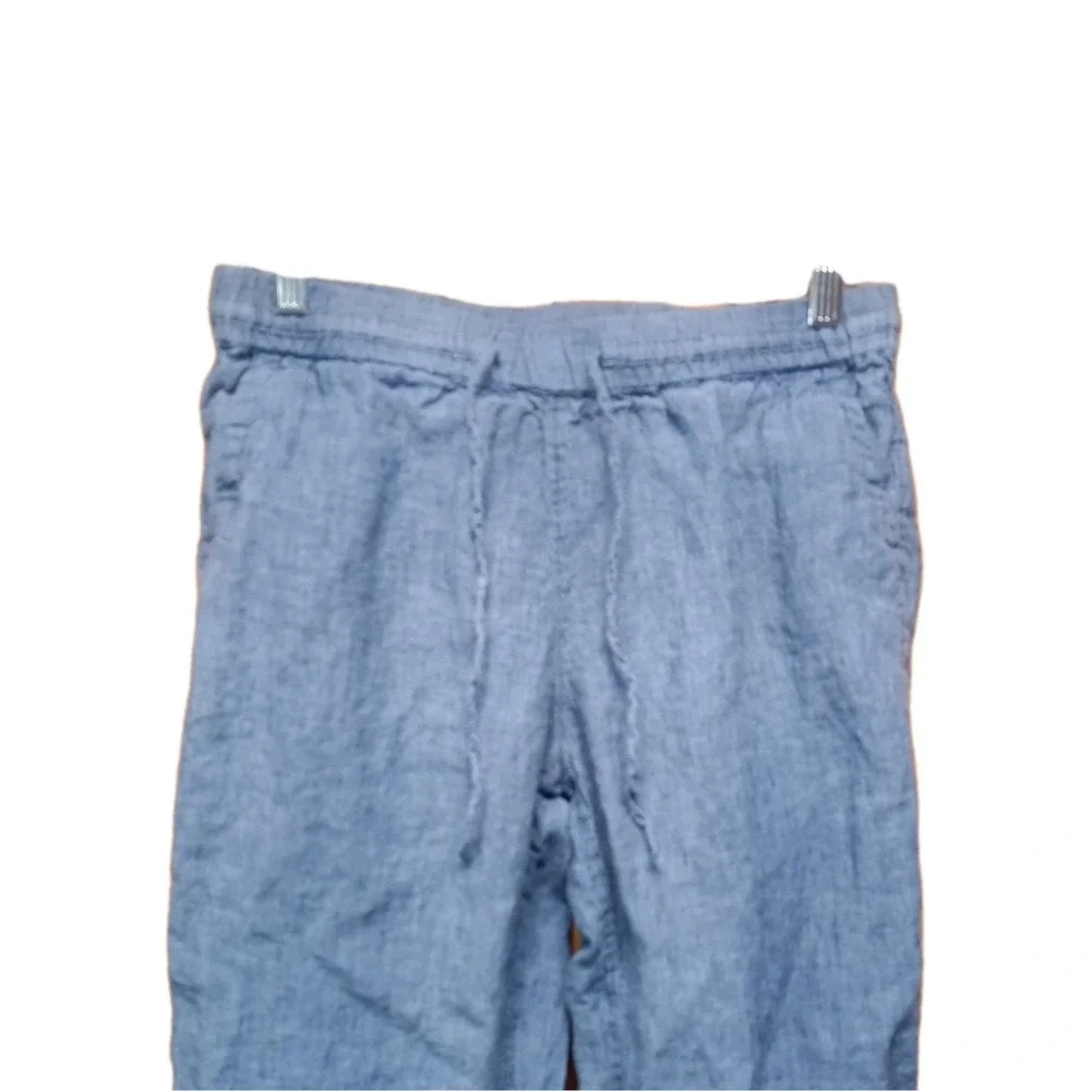 Charter‎ Club Pants Womens S Blue Luxury Linen Straight Leg Trousers Office Y2K
